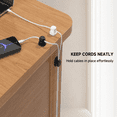 thumbnail image 4 of JOWBOOW 6-Pack Rotatable Cord Organizers, 360° Spin Cable Clips with Auto-Close Spring Lock, Adhesive Wire Management for Desk, 3 Black & 3 White, 4 of 10