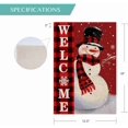 thumbnail image 2 of Welcome Christmas Garden Flag Double Sided Snowman with Buffalo Plaid Scarf Garden Flag, Winter Christmas Rustic Yard Outdoor Decoration 12.5 x 18 Inch, 2 of 6