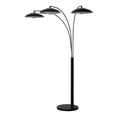 thumbnail image 2 of Saucer 3 Light Arc Floor Lamp - Matte Black, 2 of 11
