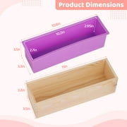 3Pcs 42oz Rectangular Silicone Soap Molds Wooden Box, Flexible Soap Making Mold, Heat Resistant Loaf Mold, Soap Bar Box, Handmade Soap Making Mold DIY Tools