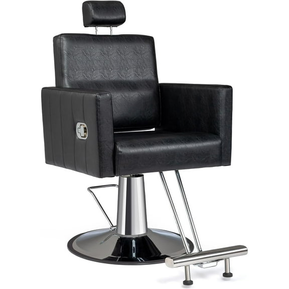 OmySalon Reclining Salon Chair for Hair Stylist, Hair Chair for Threading Waxing Braiding Shampoo Hairdressing, Barber Chairs for Barbershop Beauty Spa