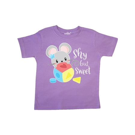

Inktastic Shy but Sweet Cute Mouse with Toy Block Gift Toddler Boy or Toddler Girl T-Shirt