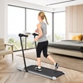 thumbnail image 4 of Home Treadmill with LED Screen, 0–7.5 MPH Speed, Walking Jogging Running Machine with Wheels for Easy Storage, 4 of 6