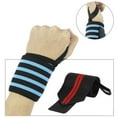 thumbnail image 4 of Weightlifting Wrist Wraps Wrist Support with Heavy Duty Thumb Loop - Wrap for Powerlifting - red, 4 of 5