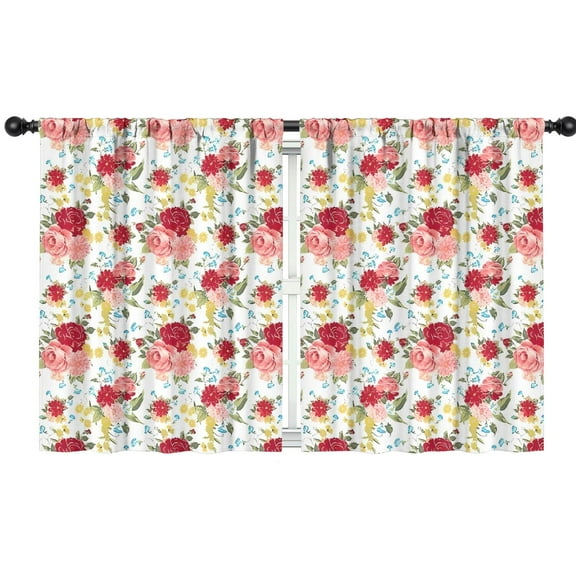Blackout Kids Curtains,Pioneer Flower Floral Print Pattern Childrens Insulated Curtains Set Of 2,Bedroom Essentials,Toddler Room Decor 42"x54"