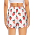 thumbnail image 4 of Goofa Hand Drawn Strawberry Printed Women 2 in 1 Running Shorts,Quick Dry Athletic Workout Shorts,High Waisted Athletic Shorts with Liner Pockets-Large, 4 of 9