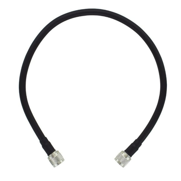 Câble coaxial de SureCall avec faible perte SC400 de 2’ et connecteurs N-Mâle - Noir