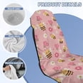 thumbnail image 7 of Bulopur Cute Front Car Seat Towel for Women Pink Bee Breathable Sweat Carseat Protector with Storage Bag for Yoga Vacation Soft Fit SUV Sedan Truck 1pcs, 7 of 7