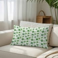 thumbnail image 3 of St. Patrick's Day Throw Pillow Cover,Pillowcase Protectors with Zipper,Breathable Decorative Lumbar Pillow Case Cover,Lucky Shamrock Green Spring Plants Vintage Pillow Shams for Couch Sofa 16x24Inch, 3 of 8
