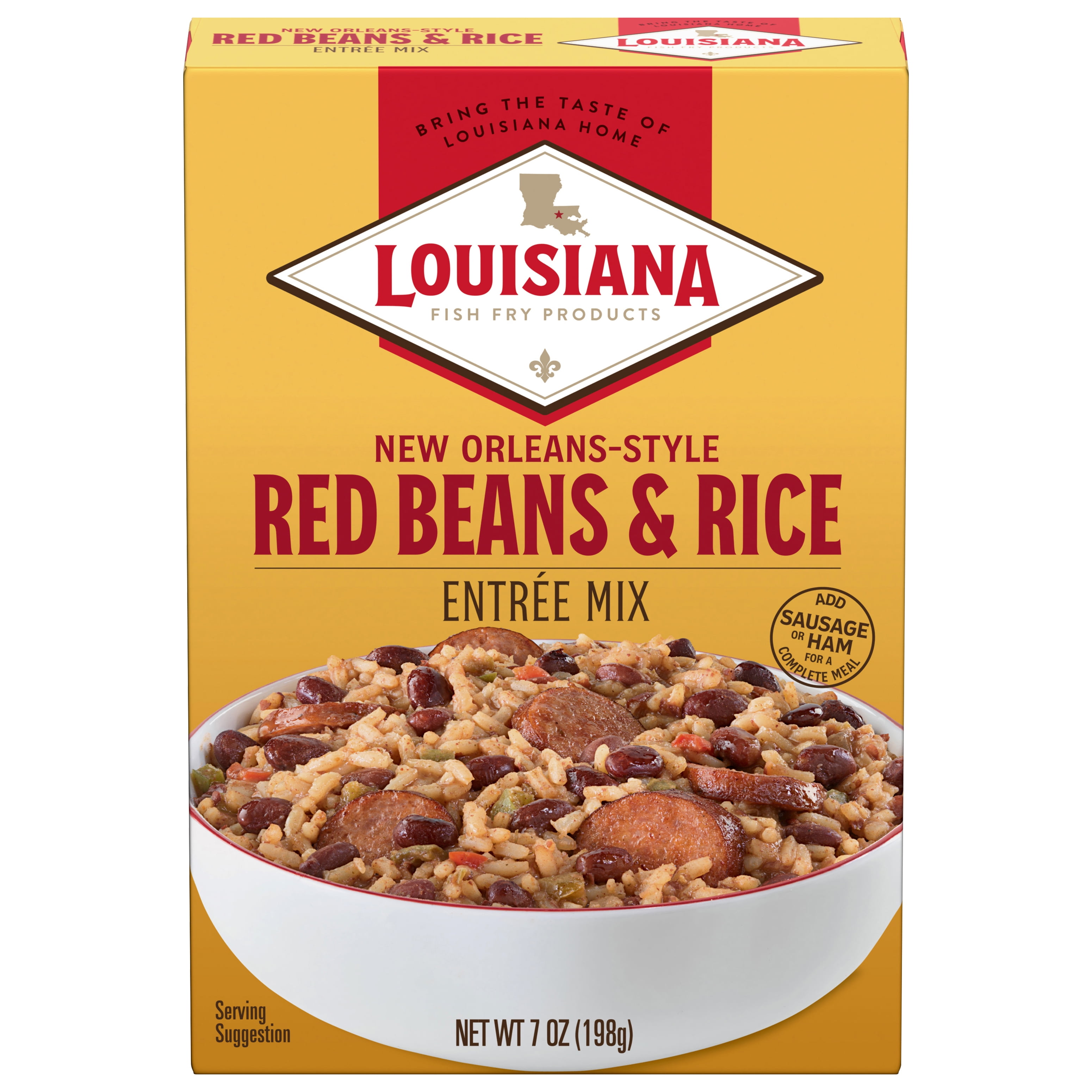 (6 pack) Louisiana Fish Fry Products New Orleans Style Red Beans & Rice Entree Mix, 7oz