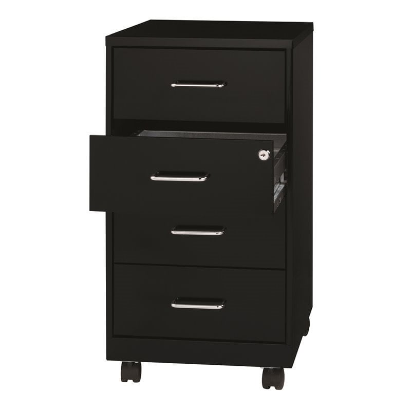 Cooper 4 Drawer Mobile Metal Office Storage in Black Walmart Canada
