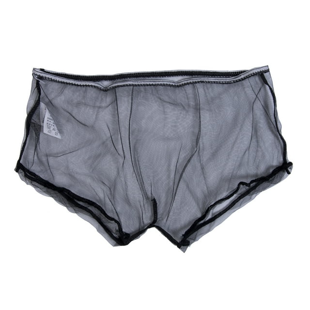 Wangsaura Culottes Aguichant en Maille Transparente pour Hommes, Boxeurs Transparents