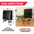 thumbnail image 6 of MD Sports Official Size Indoor Table Tennis Pong Table, 4 Piece Foldable Design with Net, Paddles & Balls – Black/Yellow, 6 of 13