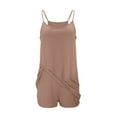 thumbnail image 6 of Chbgutlmr Womens Rompers Workout Built in Shorts Jumpsuits Sleeveless Spaghetti Straps Casual Summer Golf Tennis Athletic Dresses, 6 of 8