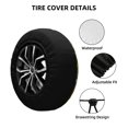 thumbnail image 2 of Sikiie Camping 1 PVC Leather Spare Tire Wheel Cover Spare Tire Cover, for Car Truck SUV Camper Trailer Universal Fit(14-17in)-14 inch, 2 of 6