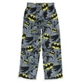 thumbnail image 6 of DC Comics Boys' Classic Yellow Black Logo Gotham Caped Crusader Action Poses All-Over Print Lounge Sleep Pajama Pants, 6 of 7
