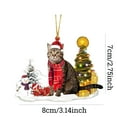 thumbnail image 3 of Mecorevxz 3.15" Christmas Acrylic 2D Ornaments-Cute Animal Christmas Pendants Suitable for Christmas Tree Hanging Decorations,Christmas Gifts, 3 of 4