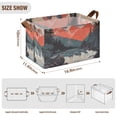 thumbnail image 7 of Yayeee Foldable Storage Basket for Shelves with Handles Waterproof Cloth Bins, Mountains at Dawn, 7 of 7