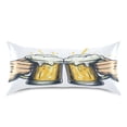 thumbnail image 3 of Dailycode Satin Pillow Case Standard Silk Pillow Cover for Hair and Skin Envelope Closure Cheers for Beer Mugs 20"x26", 3 of 9