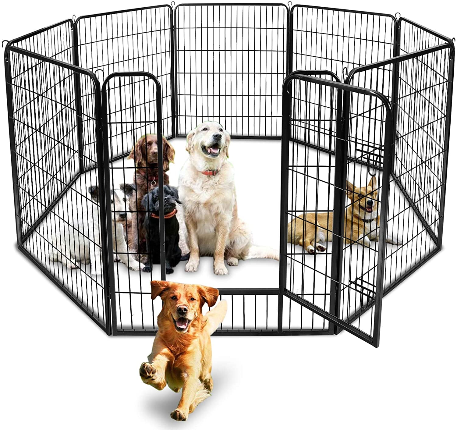 Pet Playpen For Small Dogs Puppies Indoor Outdoor Exercise Portable 4 Panel Gate 