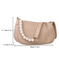 thumbnail image 3 of Bolsa de mano de piel sintética para mujer, de hombro con cadena de perlas, de mano para axilas Tmvgtek Para Estrenar, 3 of 9
