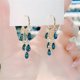 thumbnail image 4 of Pendientes largos de cristal con flecos para mujer, 4 of 9