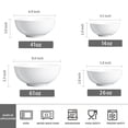 thumbnail image 2 of 4 Packs Porcelain Serving Bowls, Ceramic Mixing Bowls for Kitchen, 61/41/26/14 Ounce Stackable Party Bowl for Salad, Fruit, Pasta and Soup, Microwave and Dishwasher Safe, 2 of 6