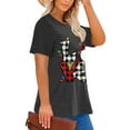 thumbnail image 6 of XCHQRTI Christmas Tree Shirt for Women Plus Size Tshirt Short Sleeve Graphic Top, 6 of 11