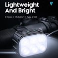 thumbnail image 2 of Juego de luces para bicicleta superbrillantes, luz LED recargable por USB para bicicleta, luz para bicicleta para montar de noche, luz delantera y trasera para bicicleta, 2 of 5