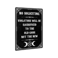 thumbnail image 5 of No Soliciting Sign - "Violators Will Be Sacrificed To The Old Gods" Wooden Door Sign, Funny Black Gothic Decor Halloween Decoration Outdoor Decor, 8x10 inch, 5 of 5