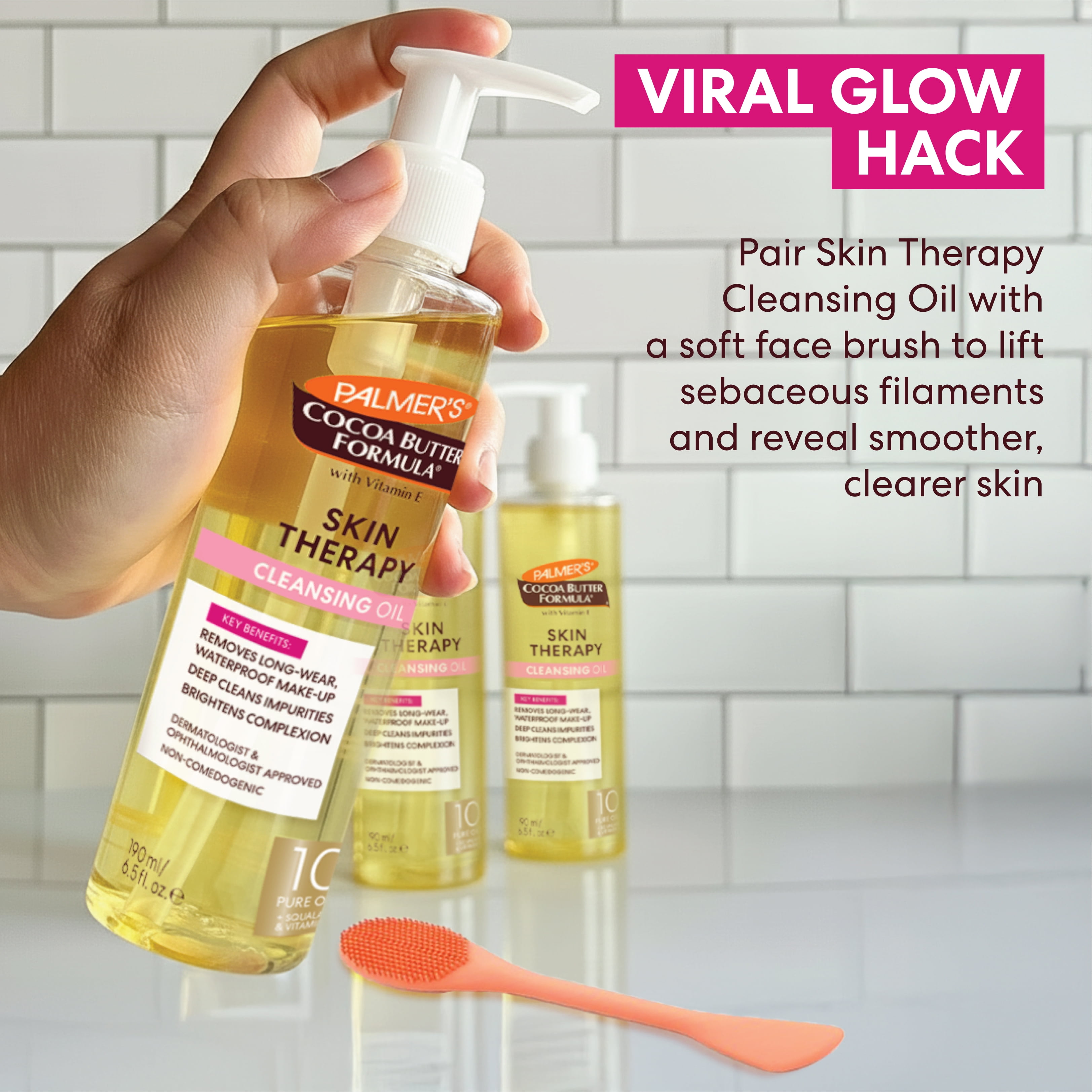 Palmer's Cocoa Butter Formula Skin Therapy Cleansing Oil Face & Body Rosehip Fragrance 6.5 fl. oz.