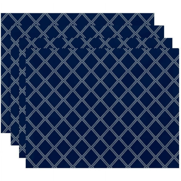 Simply Daisy 18" x 14" Diamond Dots Geometric Print Placemats, Set of 4