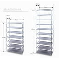 thumbnail image 6 of UWR-Nite 10-Tier Shoe Rack 30 Pairs Shoe Tower Closet Shoes Storage Cabinet Portable Boot Organizer with Dustproof Non-Woven Fabric Cover and 10 Durable Shelves, 6 of 7