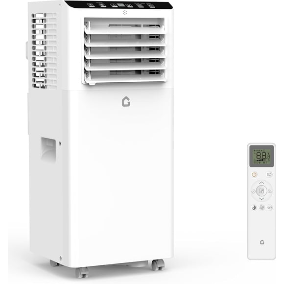 8000 BTU Portable Air Conditioners - Smart AC Units Cold Air System Quiet Cooling within 350 sq.ft with Remote Control 24H Timer/Dry/Fan Modes Drain-Free Window Installation Kits
