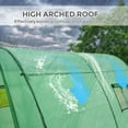 thumbnail image 3 of EAGLE PEAK 5.9' x 5.9' x 6.6' Outdoor Walk-in Tunnel Greenhouse with 2 Zippered Doors, Roll-up Mesh Windows, PE Cover, Green, 3 of 8