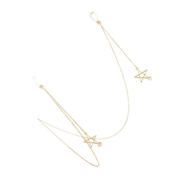 Stylish Metal Eyeglass Chain with Anti Slip Design for Decoration Silver Lightweight and Durable