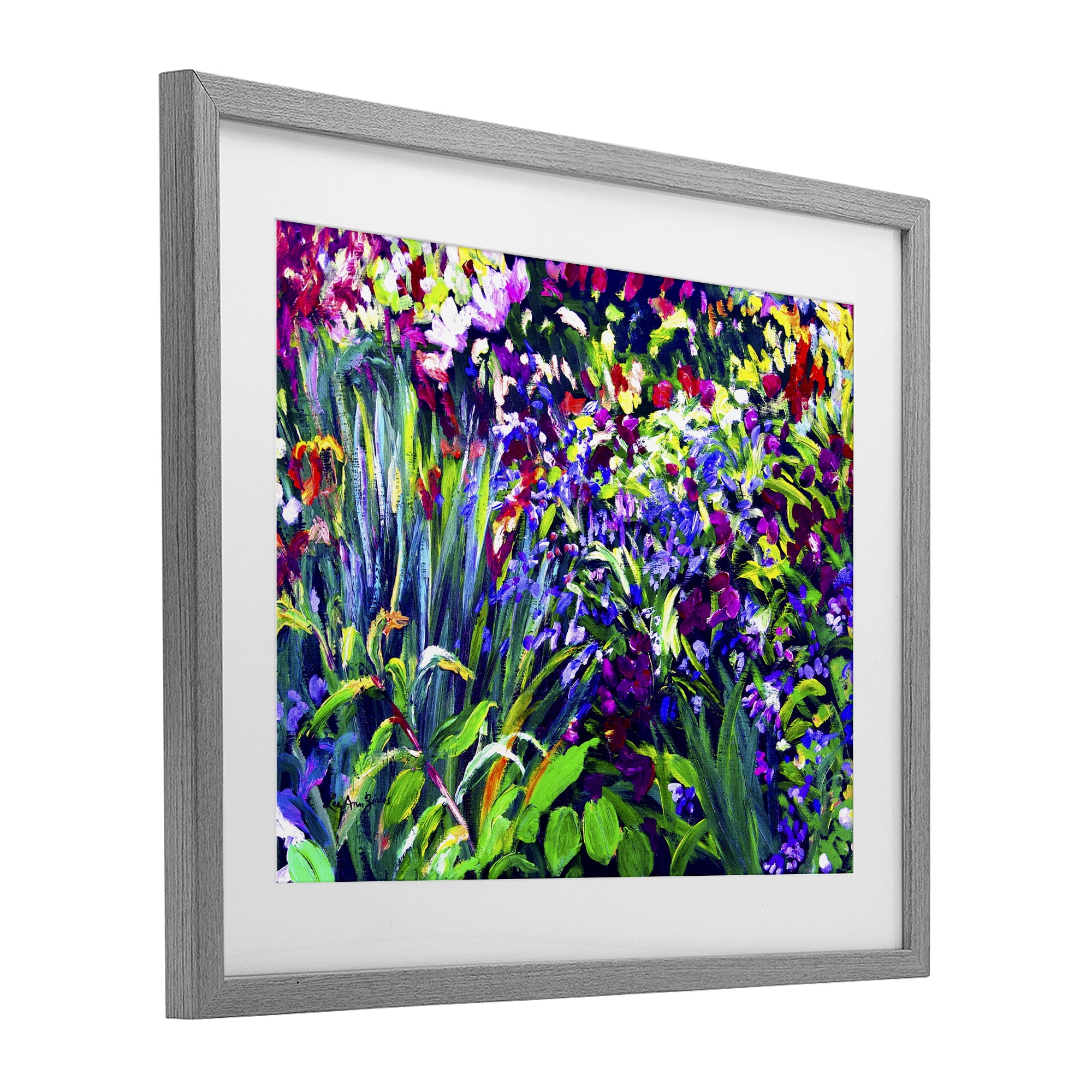 Stupell Industries Vibrant Confetti Garden Gray Framed Print Under Glass, design by Lee Ann Zirbes
