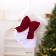 thumbnail image 3 of Mini Christmas Stocking Ornaments Small Velvet Christmas Socks with Bow Xmas Tree Hanging Decor for Holiday Party Home Fireplace Mantel Decoration, Set of 1 Miniature Stocking, 6.7 X 5.5 In, 3 of 8