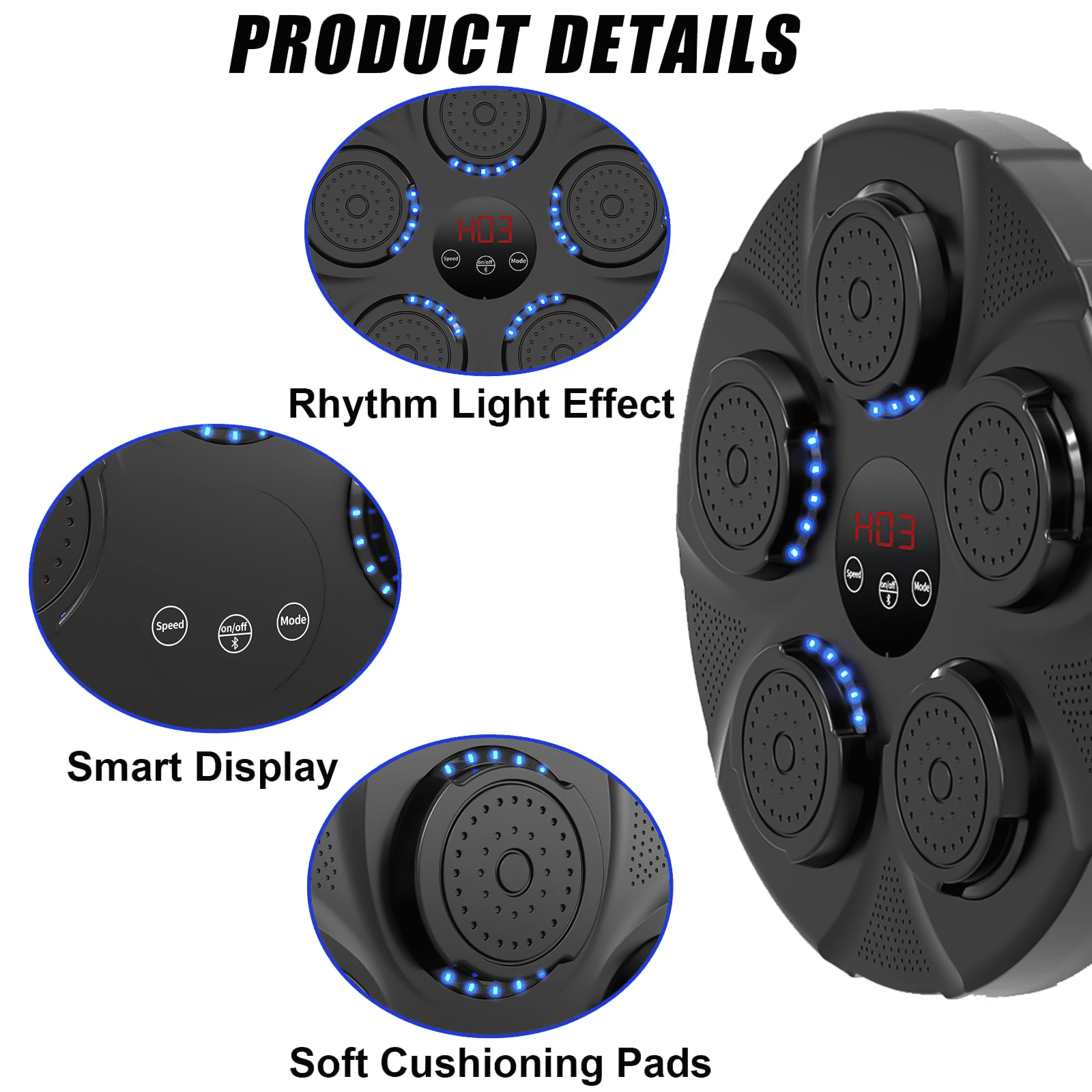 GZXIHTZ Music Boxing Machine, Wall Mounted Boxing Trainer with