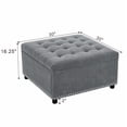 thumbnail image 2 of MOONMISS Square Storage Ottoman with Nailhead Trim , Upholstered Coffee Table for Bedroom Storage, Living Room Accent,Light Gray, 2 of 5