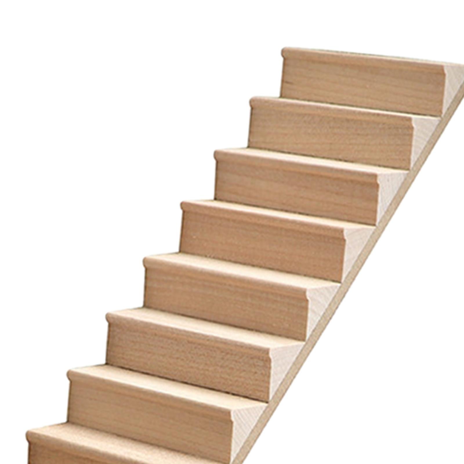 1:12 Simulation Stair Model Stair Stringer Step Model Dioramas Scenes DIY Miniature Stairs without Armrest Furniture for Railway Station