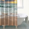 thumbnail image 4 of Surface de Plage Scène de Ciel Colorée (5) Rideaux de Douche Imperméables, Doublure de Rideau en Polyester Simple, Doublures de Rideau avec Crochets en Plastique 72x72 Pouces, 4 of 4