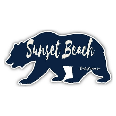 

Sunset Beach California Souvenir 3x1.5-Inch Fridge Magnet Bear Design