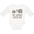 thumbnail image 3 of Inktastic My Nonno Loves Me Grandson Boys or Girls Long Sleeve Baby Bodysuit, 3 of 5