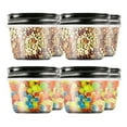 thumbnail image 5 of Novelinks 4oz Clear Plastic Jars with Black Lids Kitchen Storage Containers for Kitchen & Household Storage Coffee Canister,20 Pack, 5 of 7