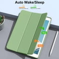 thumbnail image 5 of Aoub Case for iPad 9th Generation 2021 / iPad 8th Generation 2020 / iPad 7th Generation 2019, Auto Sleep/Wake for Slim Soft Back Smart Cover, iPad 10.2 inch Case with Pencil Holder, Green, 5 of 9