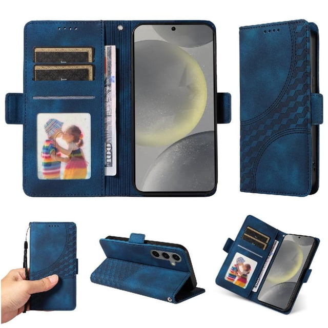 Funda GANGXUN para Samsung Galaxy S25 con diseño acolchado elegante, cuero PU, protección total y ajuste preciso