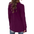 thumbnail image 5 of Jxximdong Cardigans for Women, Lightweight Knit Loose Long Sleeve Sweater Casual Soft Drape Open Front Fall Coats, Women's Bolero Shrugs Purple, 5 of 7