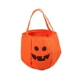 thumbnail image 2 of Halloween Gift Bag Trick Or Treat Bag Halloween Pumpkin Bucket 12 Inch Reusable Tote Bag Halloween Candy Bucket for Student Halloween Party Supplies Orange Pumpkin Design, 1 Pack, 2 of 6