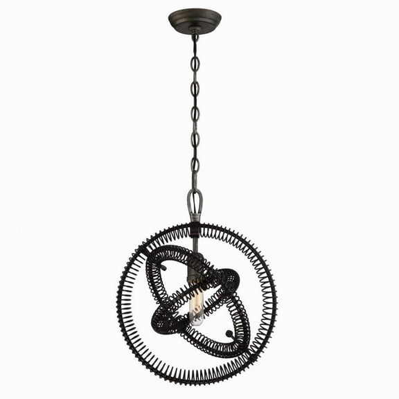 Transitional 1-Light Pendant with Clear/White-18.25 inches-Pendants Bailey Street Home 79-Bel-2656971